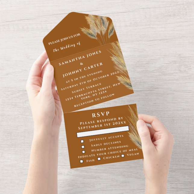 Pampas Grass Bohemian Boho OSA Fall Elegant (Avrivbar del)