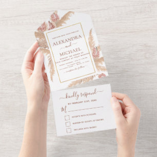 Pampas Grass Bohemian Boho Tropical Bröllop