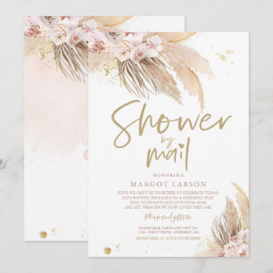 Pampas Grass Bohemian Shower by Mail Baby Shower Inbjudningar