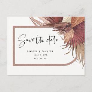 Pampas Grass Bohemian Spara datumet Vykort