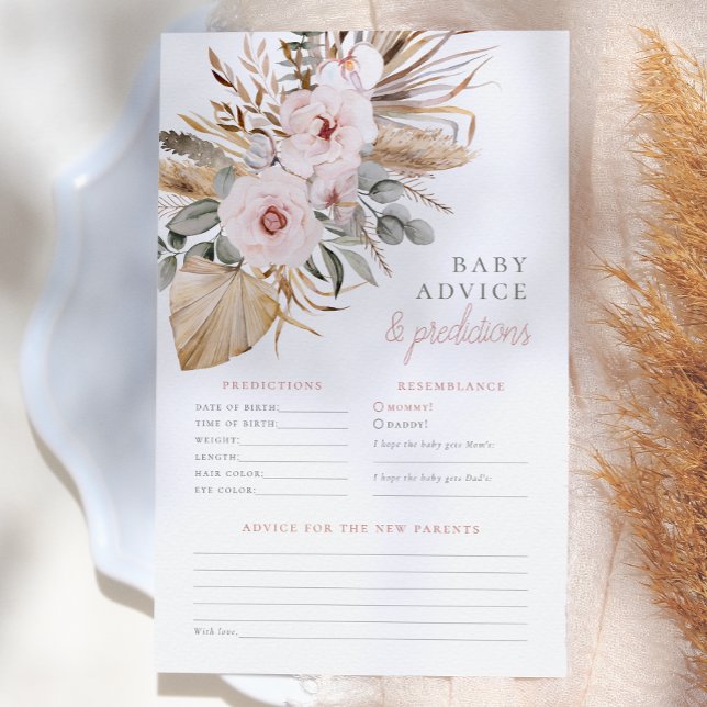 Pampas Grass Boho Baby Shower Advice & Predictions (Skapare uppladdad)