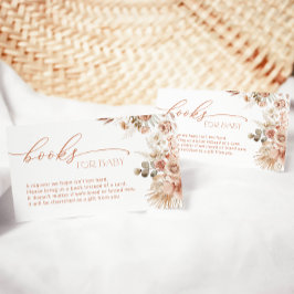 Pampas Grass Boho Baby Shower Bokar för Baby Tilläggskort