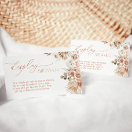 Pampas Grass Boho Baby Shower Visning Shower Tilläggskort