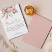 Pampas Grass Boho Blommigt  Rosa Baby Shower