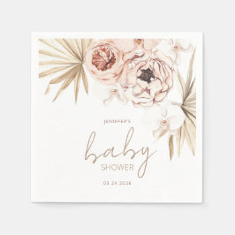 Pampas Grass Boho Bohemian Baby Shower Pappersservett