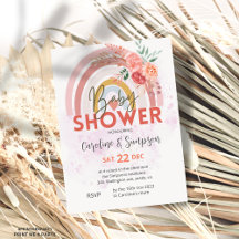 Pampas Grass Boho Bohemian retro Baby Shower