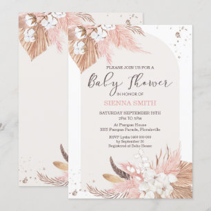 Pampas Grass Boho Desert Baby Shower-inbjudan Inbjudningar