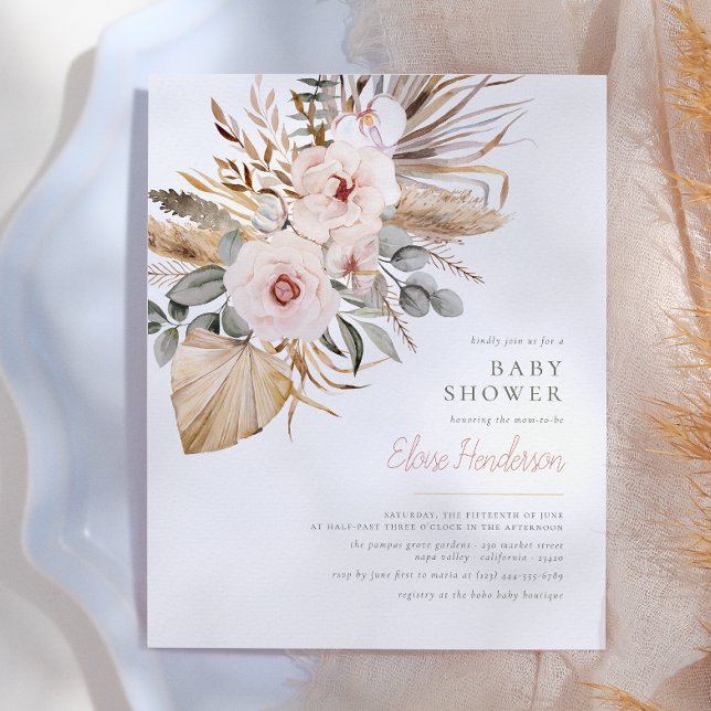 Pampas Grass Boho Desert Budget Baby Shower (Skapare uppladdad)