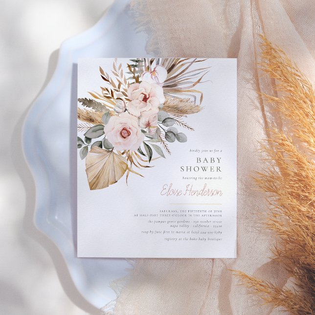 Pampas Grass Boho Desert Budget Baby Shower (Skapare uppladdad)