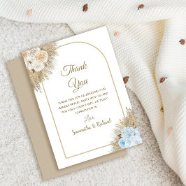 Pampas Grass Boho Gender Reveal Party Tack Kort