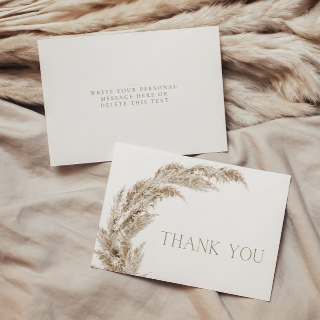Pampas Grass Boho - tackkort Tack Kort (Skapare uppladdad)