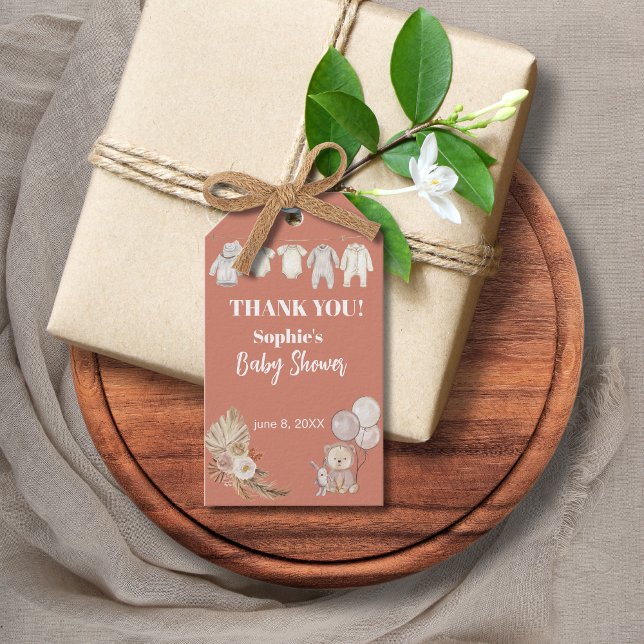 Pampas Grass Boho vi kan bolla Baby Shower Presentetikett (Skapare uppladdad)