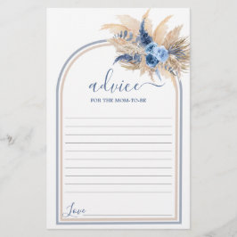 Pampas Grass Boy Advice for Mamma to be card