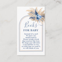 Pampas Grass Boy Bokar för Baby Card
