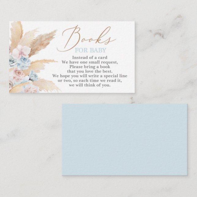 Pampas Grass Boy Bokar för Baby-inhägnadskort Tilläggskort (Fram/baksida)