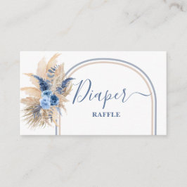 Pampas Grass Boy Diaper Raffle Card Tilläggskort