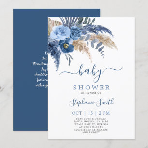Pampas Grass Boy Shower Boy-inbjudan Inbjudningar