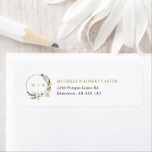 Pampas Grass Bröllop Boho Monogram