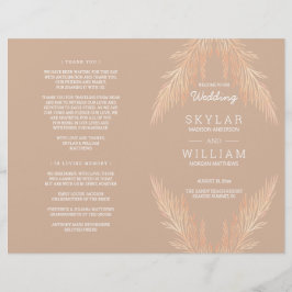 Pampas Grass Bröllop Ceremony Botanical Folded