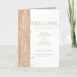 Pampas Grass Bröllop Ceremony-Neutralten är mappad Program