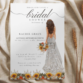 Pampas Grass Bröllop Gown Boho Möhippa Inbjudningar