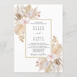 Pampas Grass bröllop Inbjudningar