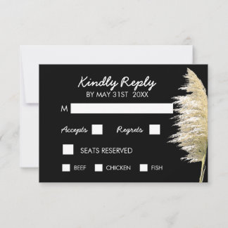 Pampas Grass Bröllop OSA Kort