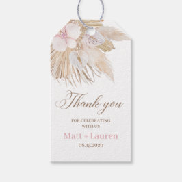 Pampas Grass bröllop Presentetikett