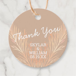 Pampas Grass Bröllop Trendig Boho Tack Gåvor Etiketter