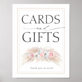 Pampas Grass Bröllopskort och presentkort Poster