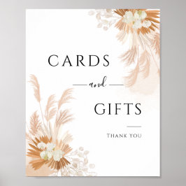 Pampas Grass Cards och Gifts Bröllop-tecken Poster