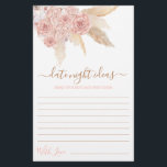 Pampas Grass Date Night möhippa Card<br><div class="desc">Pampas Grass Rosa Boho-chicen Datum för  av nattidéspel möhippa spelkort</div>