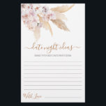 Pampas Grass Date Night möhippa Card<br><div class="desc">Pampas Grass Boho-chicen möhippa-spelkort för nattidéer</div>