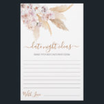 Pampas Grass Date Night möhippa Card<br><div class="desc">Pampas Grass Boho-chicen möhippa-spelkort för nattidéer</div>