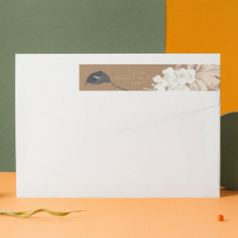 Pampas Grass Desert Tropical Coral Spara datumet Etikettband