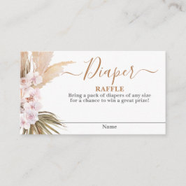 Pampas Grass Diaper Raffle Card Tilläggskort