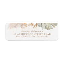 Pampas Grass Exotic Foliage Returadress Etikett