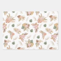 Pampas Grass & Flowers på White