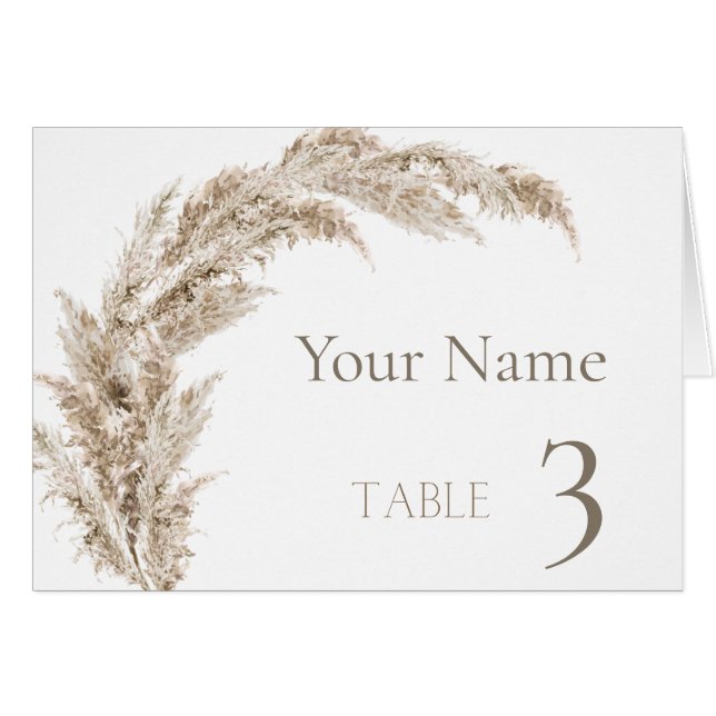 Pampas Grass Folat Card OBS Kort (Framsidan Horizontal)