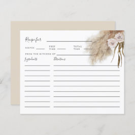 Pampas Grass Foliage Möhippa Mottagningskort