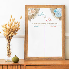 Pampas Grass Gender avslöjar ditt röstspel Poster
