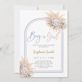 Pampas Grass Gender Reveal Inbjudan