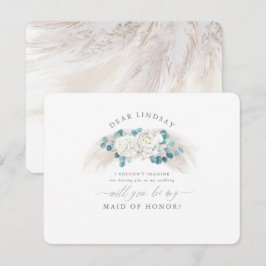 Pampas Grass Greenery Bridesmaid Frieri Inbjudningar