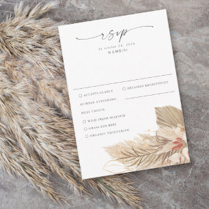 Pampas Grass Handflatan Watercolor OSA Kort