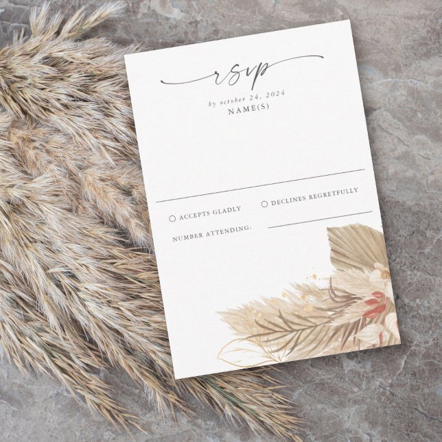 Pampas Grass Handflatan Watercolor OSA Kort (Skapare uppladdad)