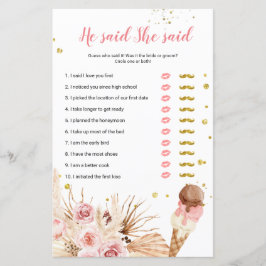 Pampas Grass Ice Cream sa att hon sa "Game Card"