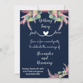 Pampas Grass Ingenting Finare bara Kärlek Elope Inbjudningar