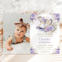 Pampas Grass Lila Blommigt Rocking Horse Birthday