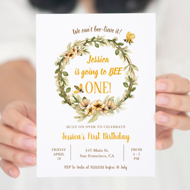 Pampas Grass Little Bunny Turning En födelsedag I Inbjudningar (Skapare uppladdad)