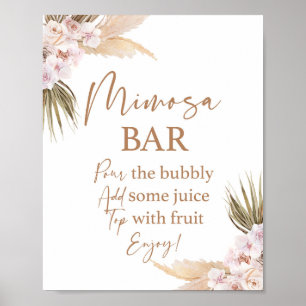 Pampas Grass Mimosa Pub Poster
